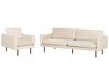 Living Room Set 4 Seater VINTERBRO Velvet Light Beige