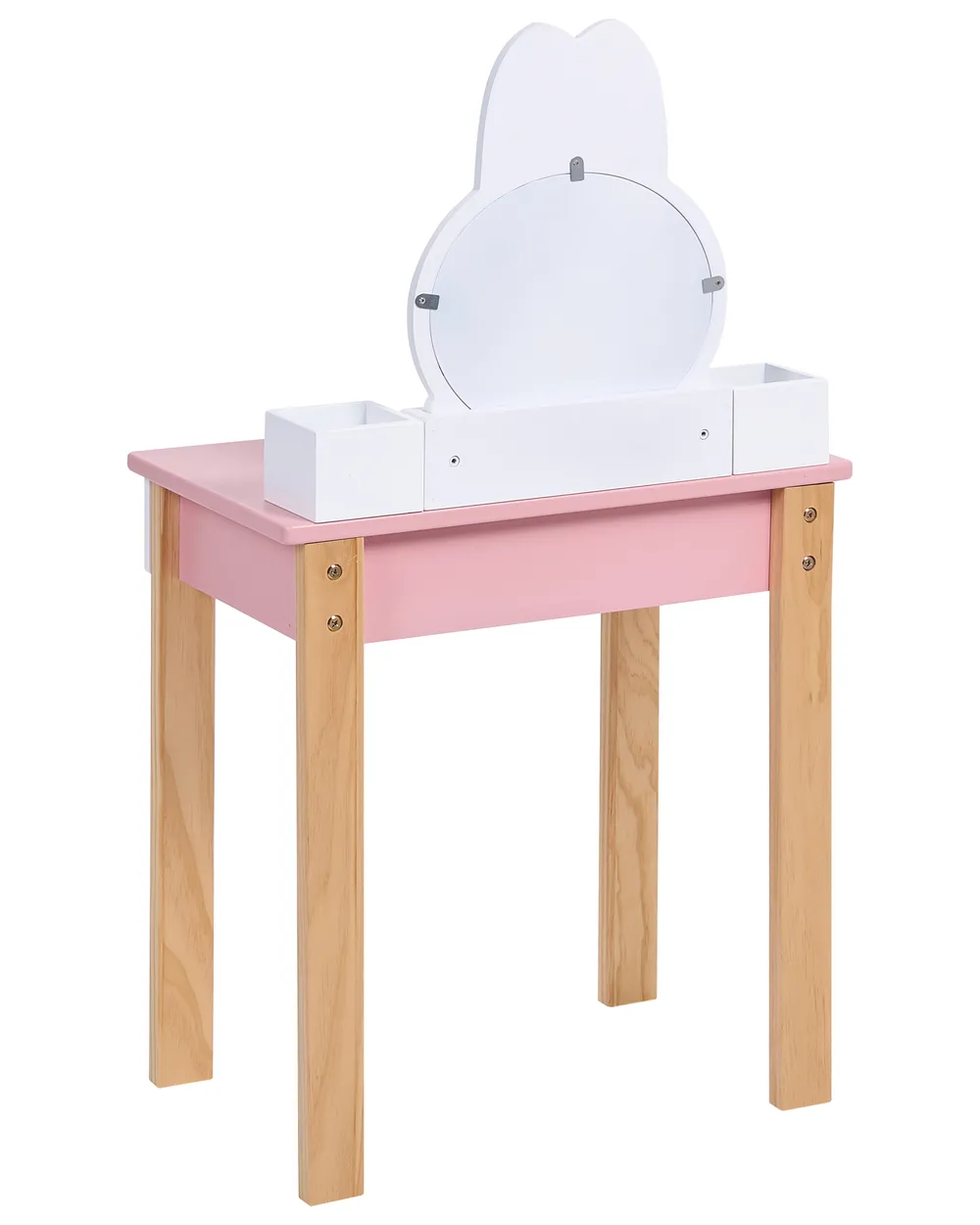 Kids Vanity Table with Chair LENAH Pink_1083570