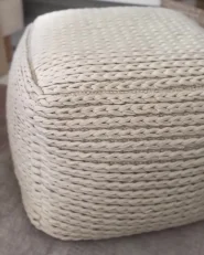 Pouf DAMAN Baumwolle Hellbeige_998969