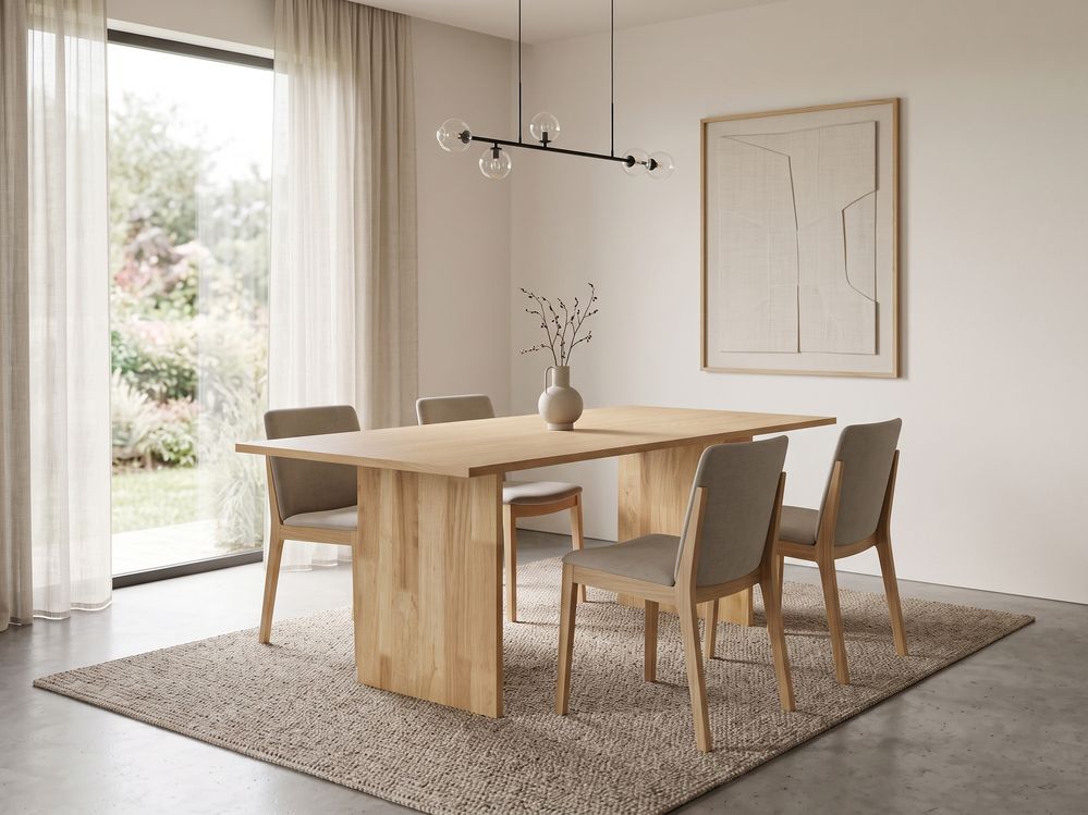 Table de repas MOORA Frêne naturel 180 cm 90 cm