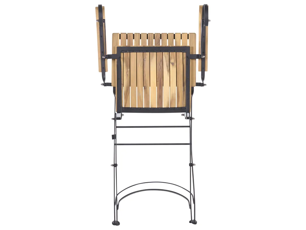 Bistro Set klappbar LASCARI Akazienholz Hellbraun_1075230