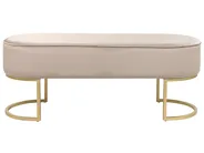 Polsterbank MILRY Samtstoff Beige_876741