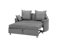 Sofa Bed 2 Seater HOVIN Fabric Grey_746299