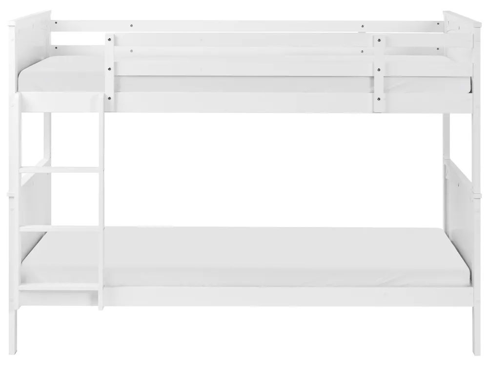 Hochbett Kiefernholz ALBON 90 x 200 cm Weiß_711795