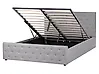 Bett mit Stauraum AMIENS Stoff Hellgrau 160 x 200 cm