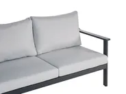 Gartensofa 3-Sitzer KIATO Metall Hellgrau_934613