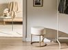 Hocker DELCO Samtstoff Cremeweiß
