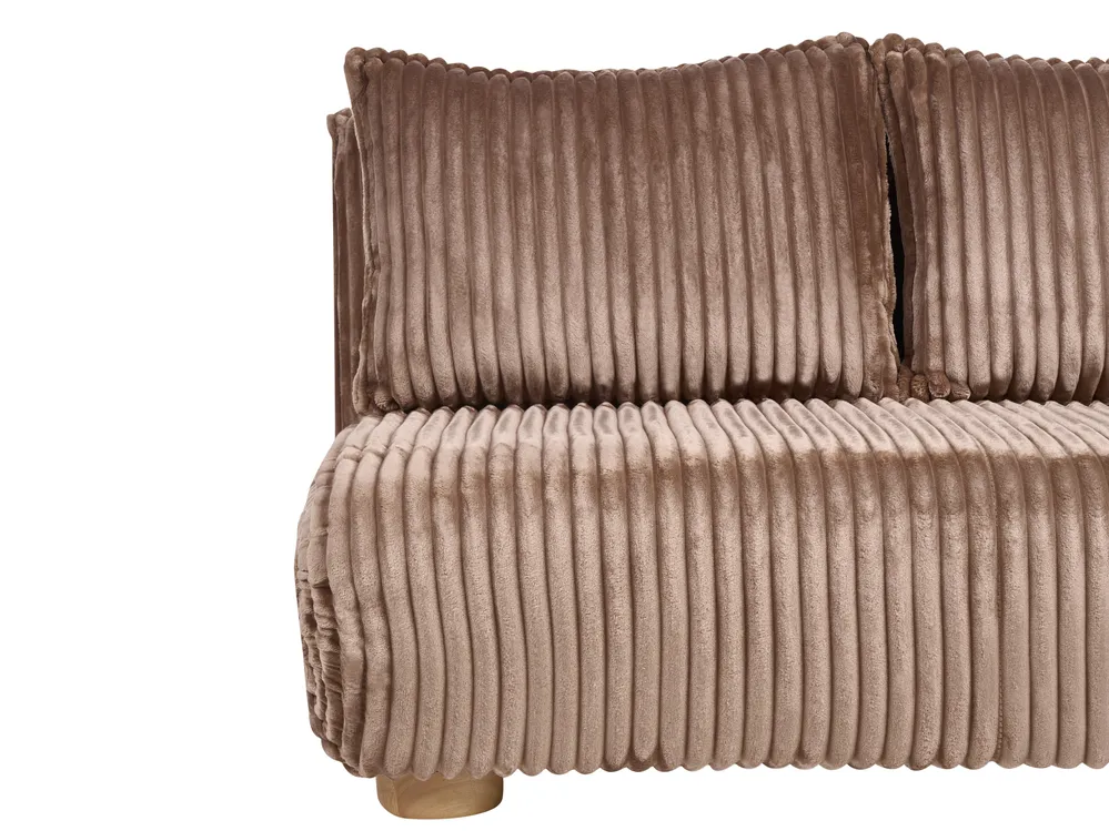 Schlafsofa 2-Sitzer ABISKO Cord Hellbraun_1031104