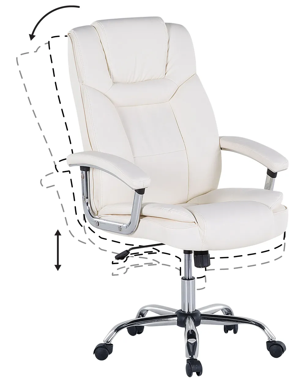Executive Chair ADVANCE Faux Leather Light Beige_862517