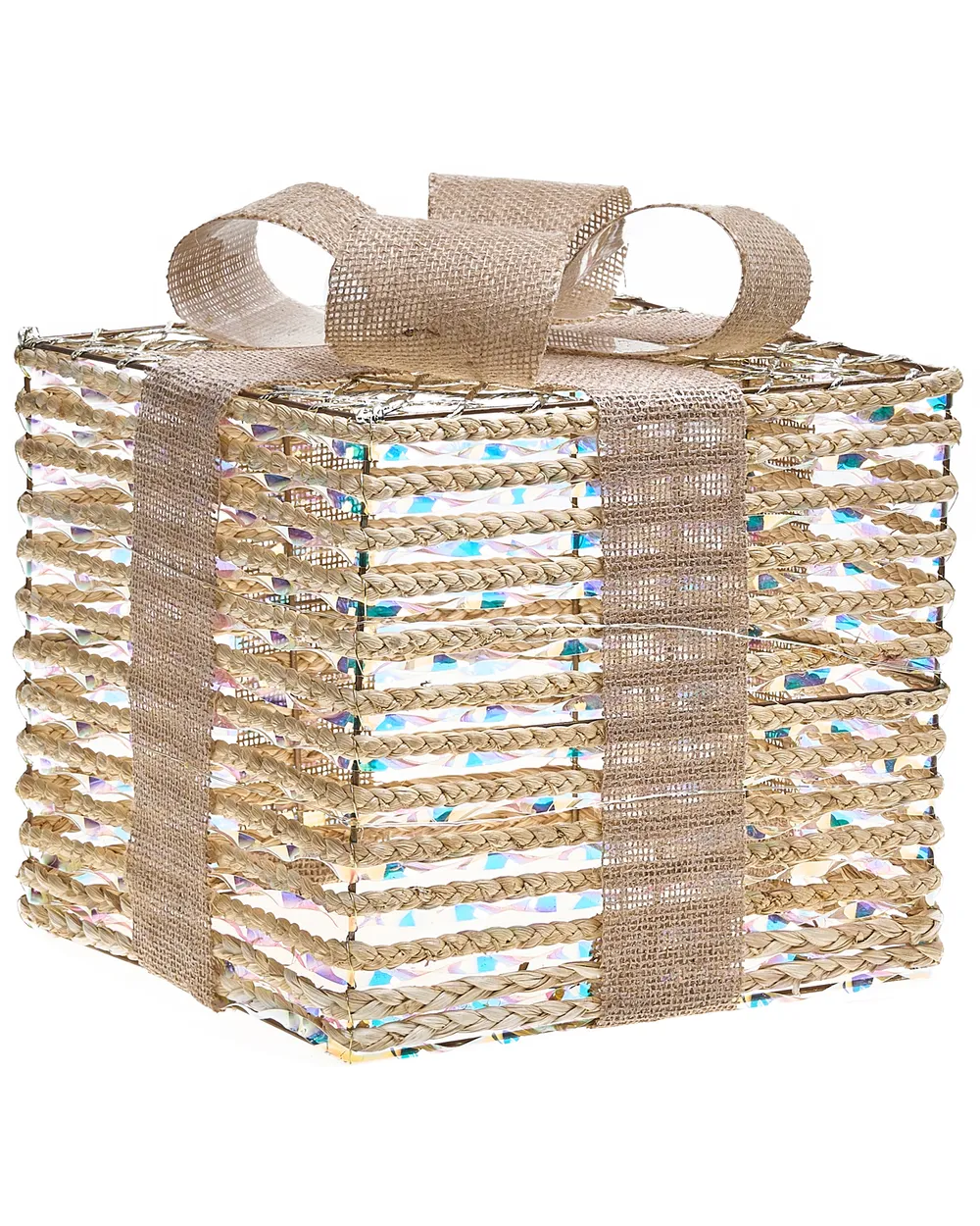 Weihnachtsdekoration 3er Set LED MOSSO 20/25/30 cm Weihnachtsgeschenke Beige_1025298