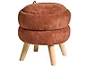 Pouf mit Stauraum HAWLEY Chenillegewebe Goldbraun
