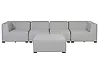 Garden Sofa with Ottoman 4 Seater AREZZO Modular Light Grey