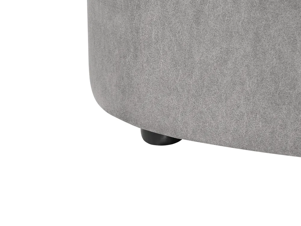Sofa AMAL mit Ottomane Stoff Grau_1149741
