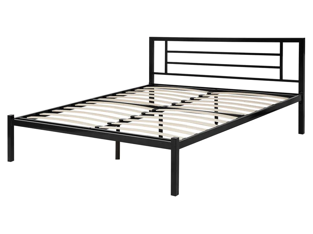 Krevet Metal CUSSET 160 x 200 cm Crni_735354