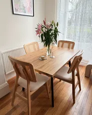 Set of 2 Dining Chairs ALCOVA Wood Light Brown_1052471