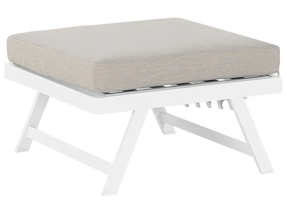 Garten Ecksofa mit Tisch 5-Sitzer COCCORINO Metall Taupe_776766