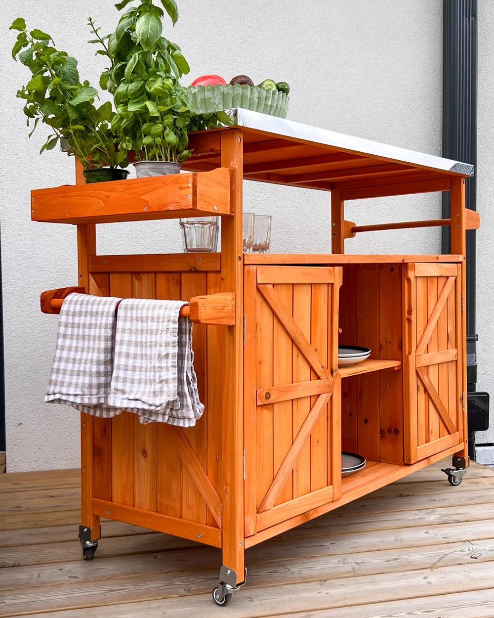 Outdoor-Kücheninsel SCANNO Hellbraun Tannenholz_1072100
