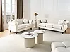 Sofa Set 5-Sitzer SKIEN Samtstoff Hellbeige