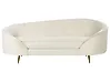 Sofa 2-Sitzer SAVAR Samtstoff Hellbeige