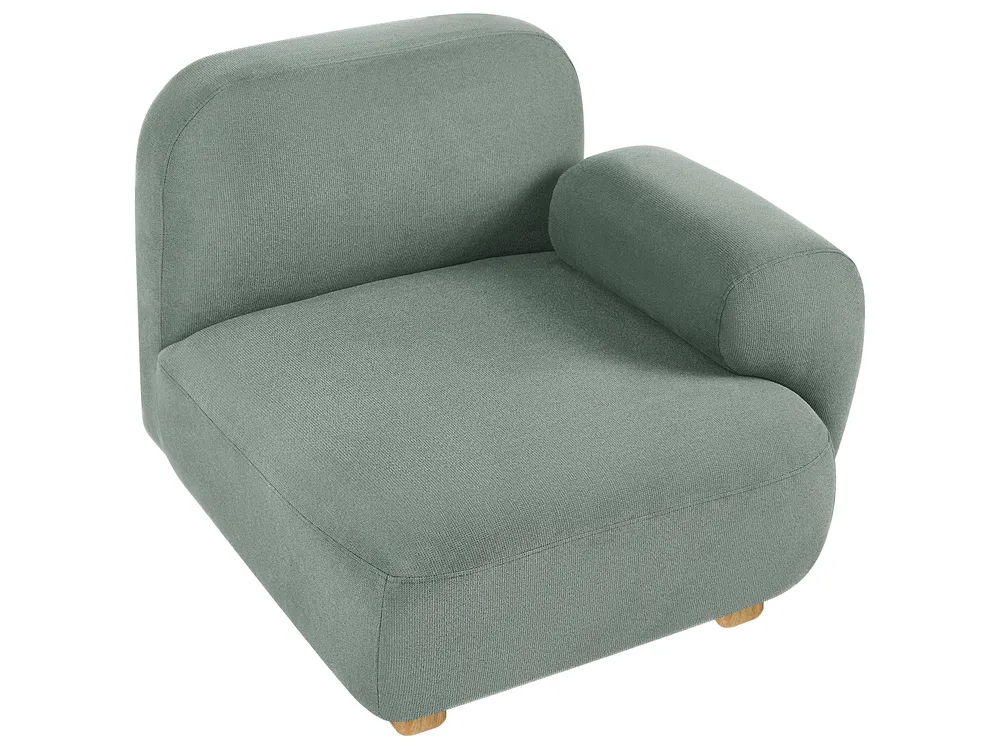 Modulsofa 2-Sitzer AMLI mit Ottomane Stoff Hellgrün_1069968