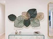 Wall Decor Leaf MAGNESIUM 55 cm Metal Gold_1158786