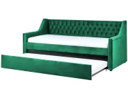 Ausziehbett Samtstoff MONTARGIS 90 x 200 cm Smaragdgrün_1004213