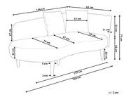 Rechtsseitige Chaiselongue CHAUMONT Samtstoff Taupe_880849