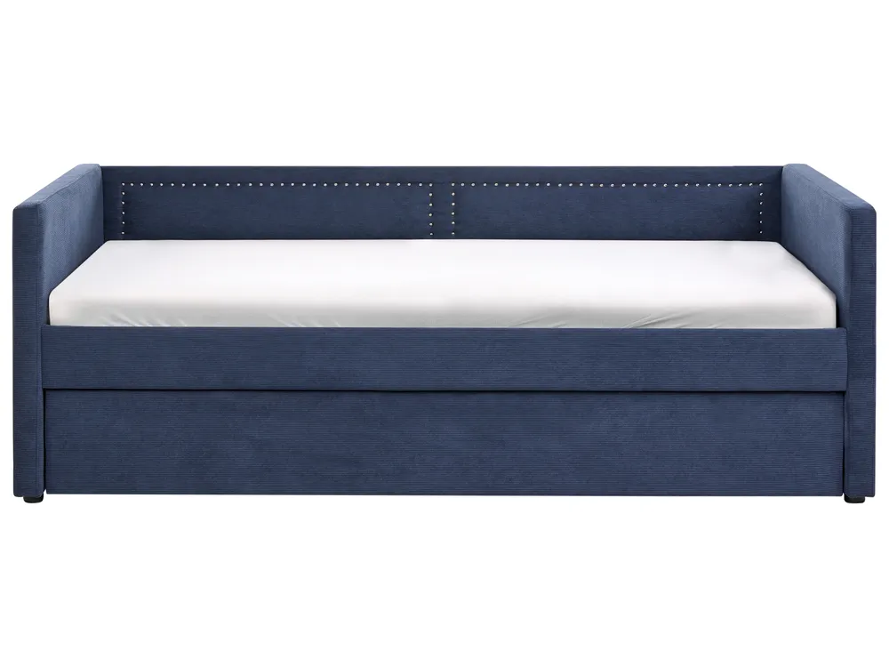 Ausziehbett Cord MIMIZAN 90 x 200 cm Marineblau_1118357