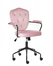 Desk Chair VELISSE Velvet Pastel Pink_1151179
