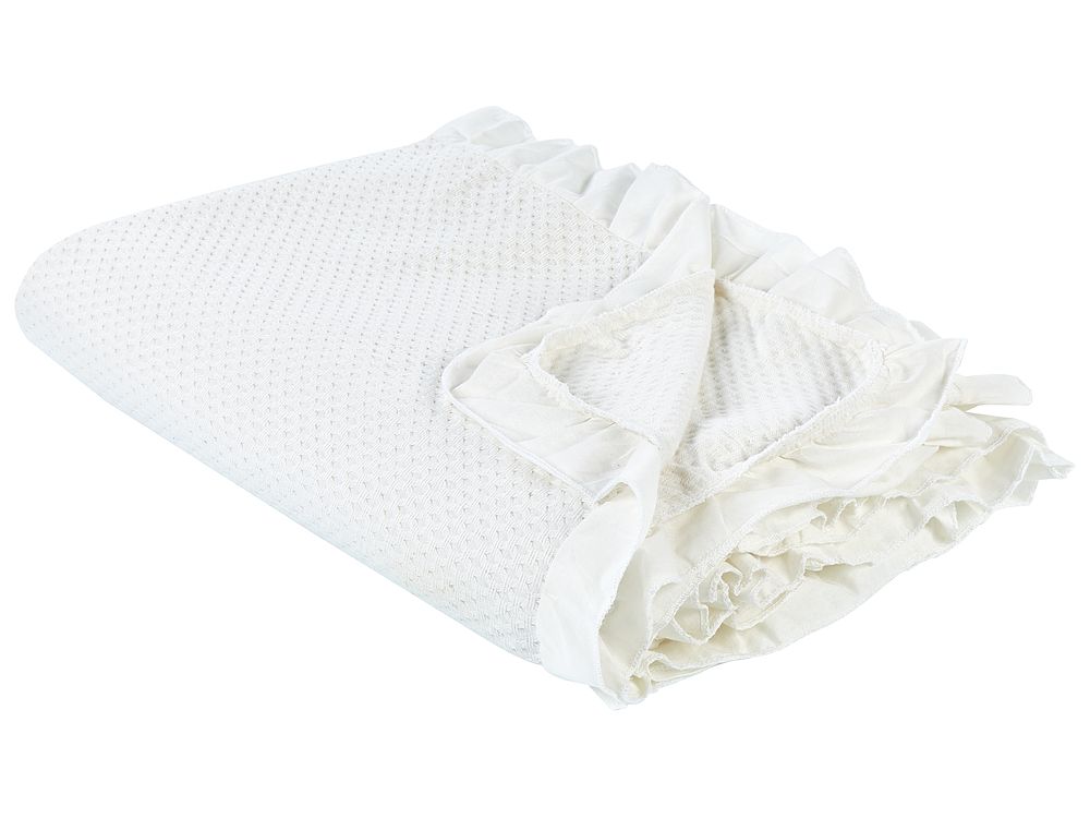 Sprei HATTON Katoen 200 x 220 cm Gebroken wit