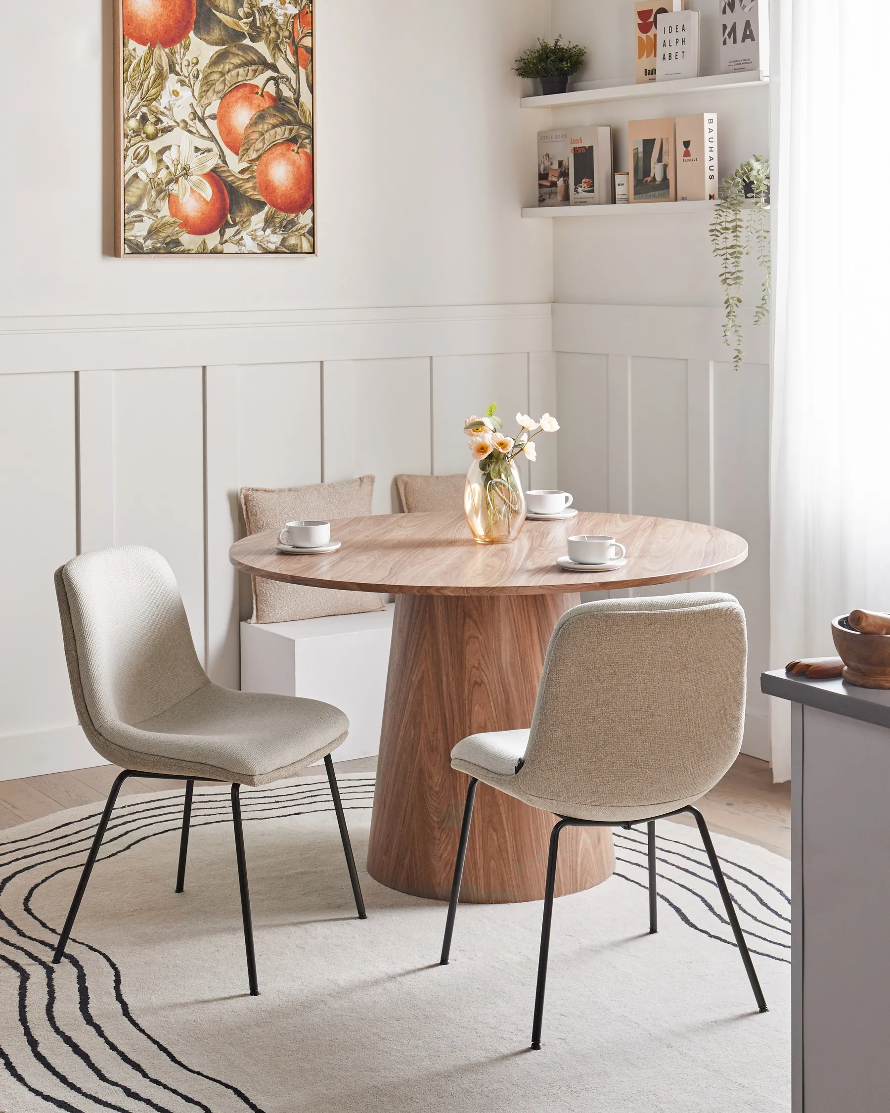 Set of 2 Dining Chairs LORIDA Fabric Beige_999000
