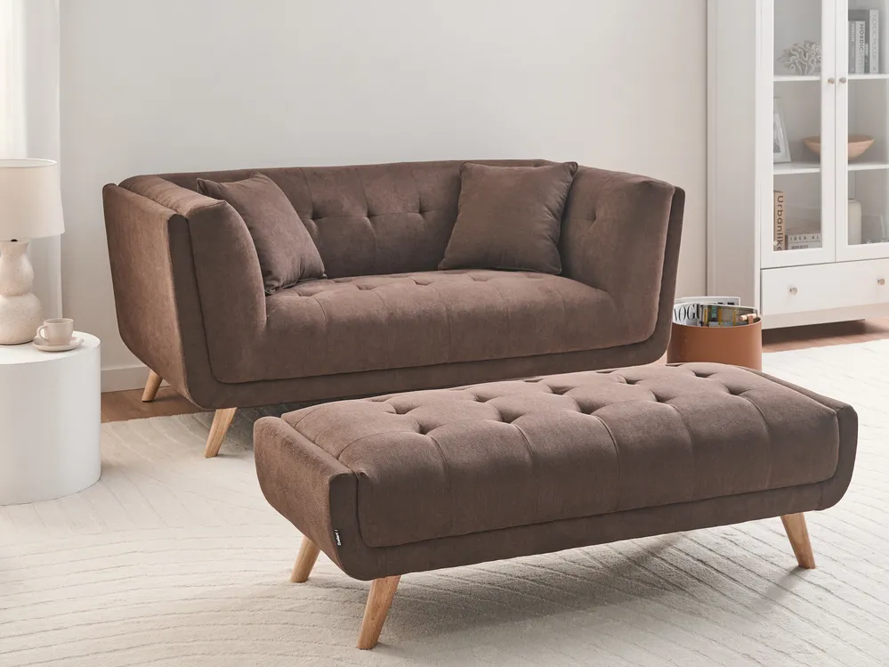 Sofa 2-Sitzer HABO Stoff Dunkelbraun_1077215