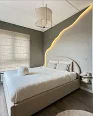 Ottoman Bed VAUCLUSE Fabric Beige 160 x 200 cm (EU King Size)_943754