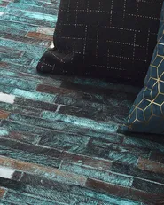 Rug KISIR Dark Brown 160 x 230 cm Leather_764722