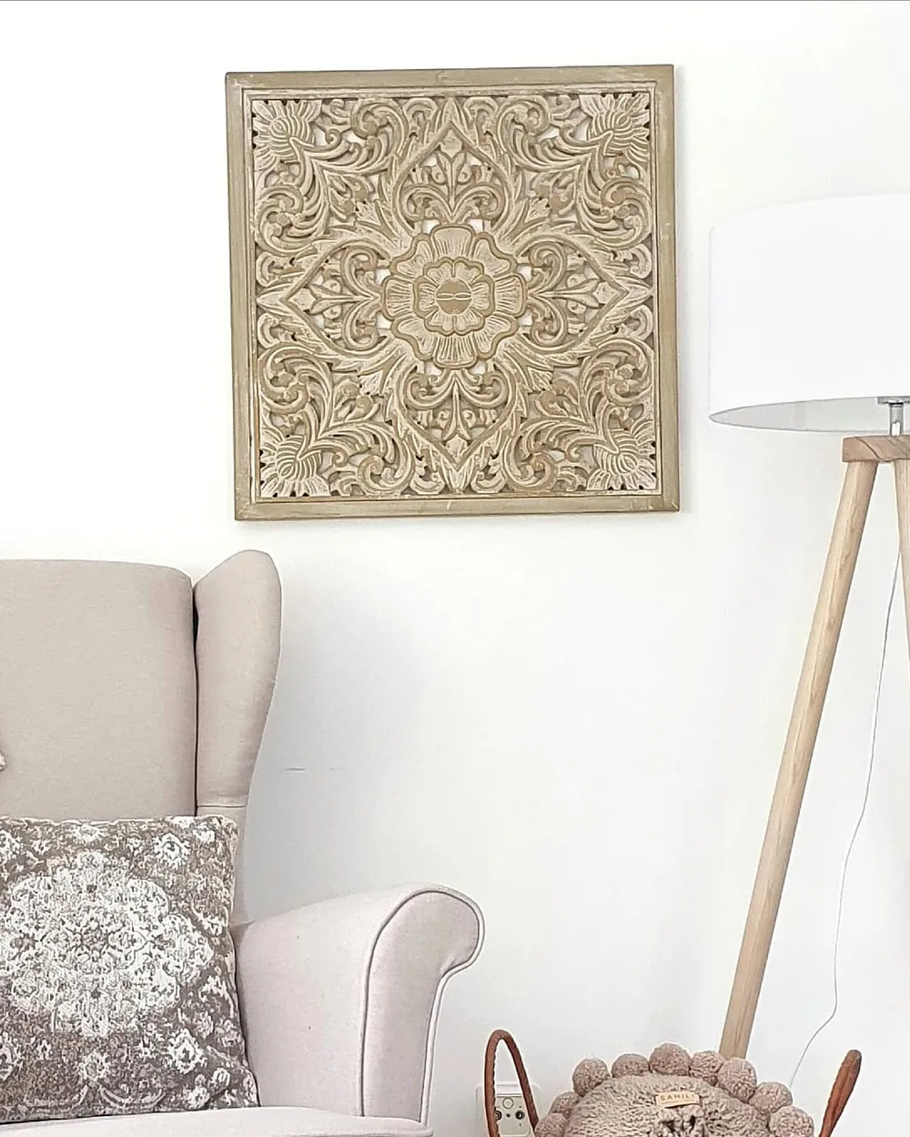 Wall Decor YONORA 60 cm White_828340