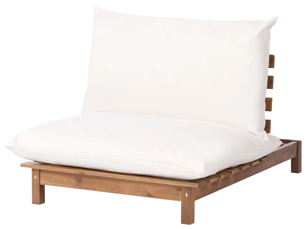 Sonnenliege mit Kissen SUNO mit Relaxfunktion Akazienholz Hellbraun