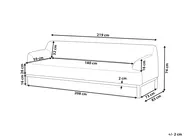 Sofa 3-Sitzer SOSJO Stoff Taupe_940981