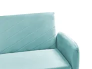 Schlafsofa 3-Sitzer SENJA Samtstoff Hellblau_850540