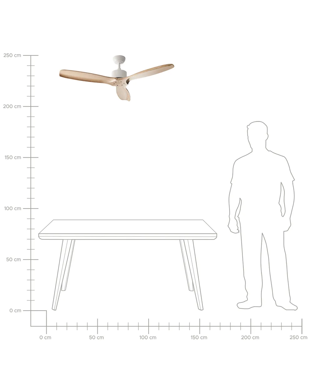 Ceiling Fan ARANI with Remote Light Brown_988682