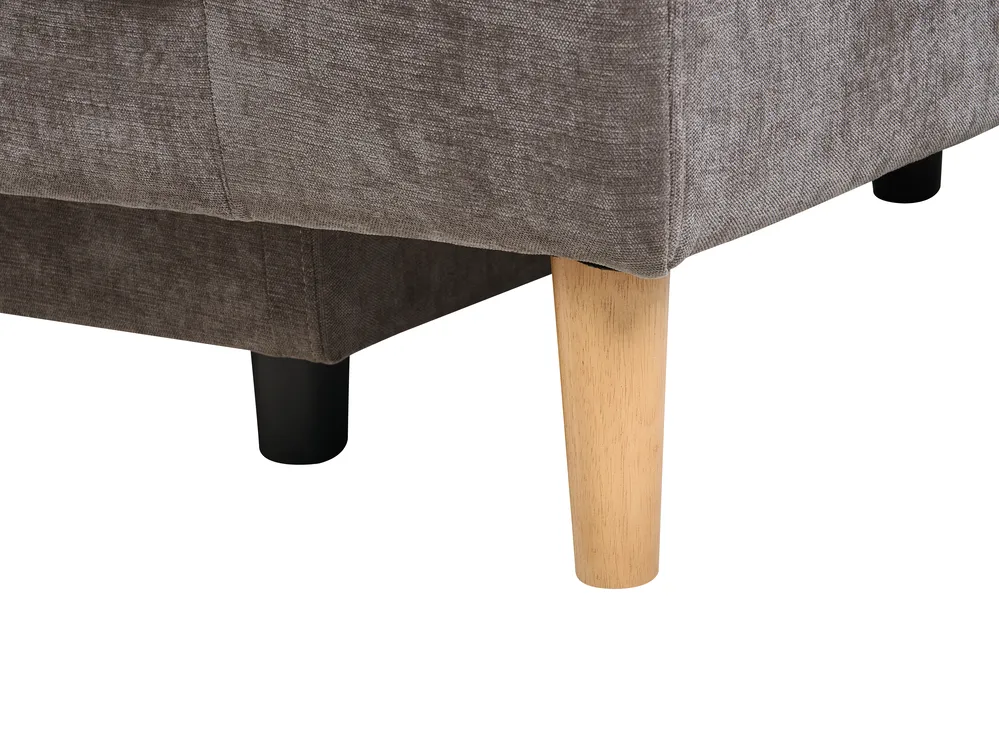 Eckschlafsofa 3-Sitzer NUBORG Chenillegewebe Taupe rechtsseitig_1017460