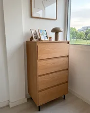 Kommode mit 4 Schubladen NIKEA Hellbraun_1154849