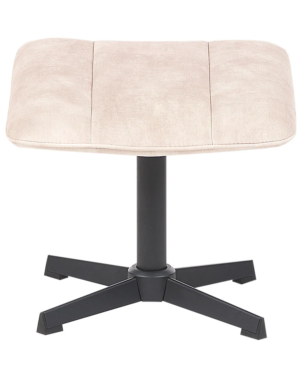 Swivel Armchair LIA with Footstool Velvet Beige_923516