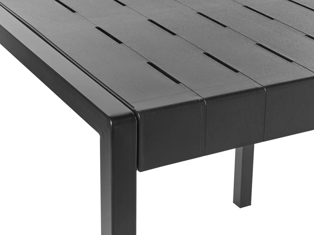 Garden Dining Table BARTICA 154 cm 84 cm Black - Beliani.ro