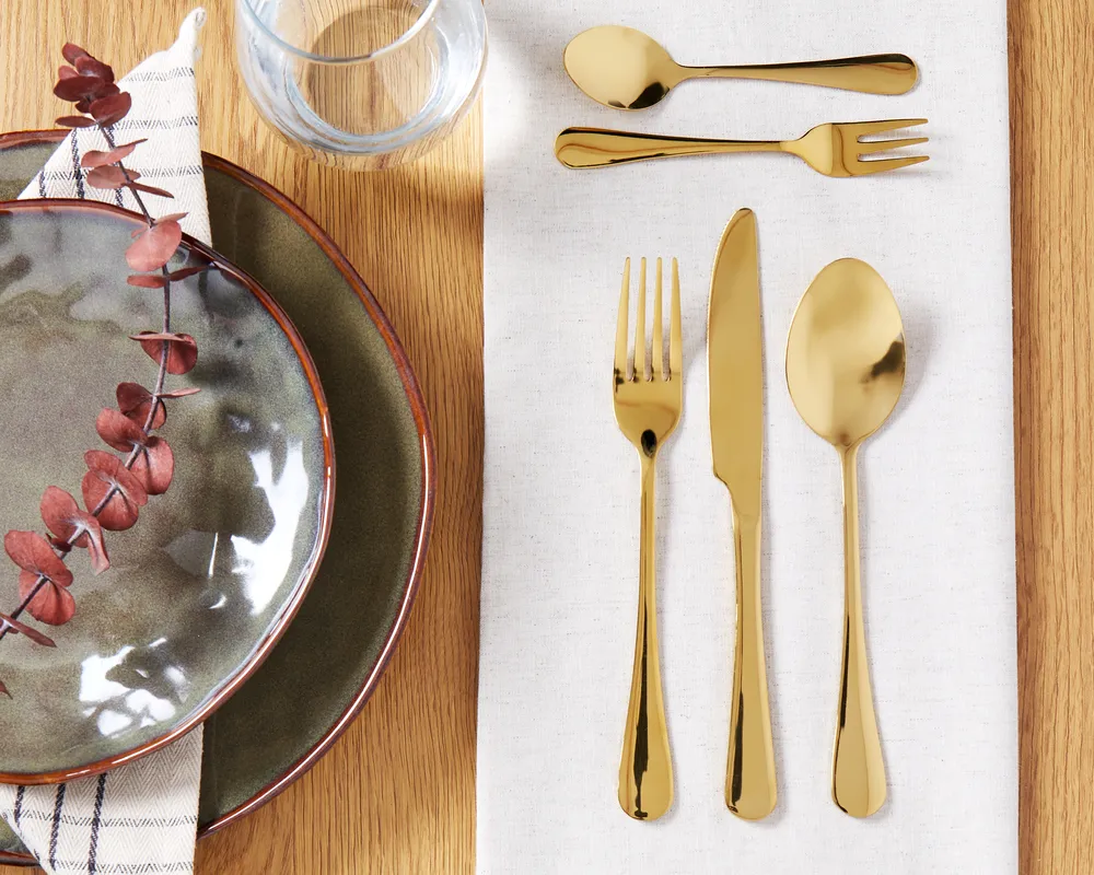 Besteckset 30-teilig FUSILLI Gold