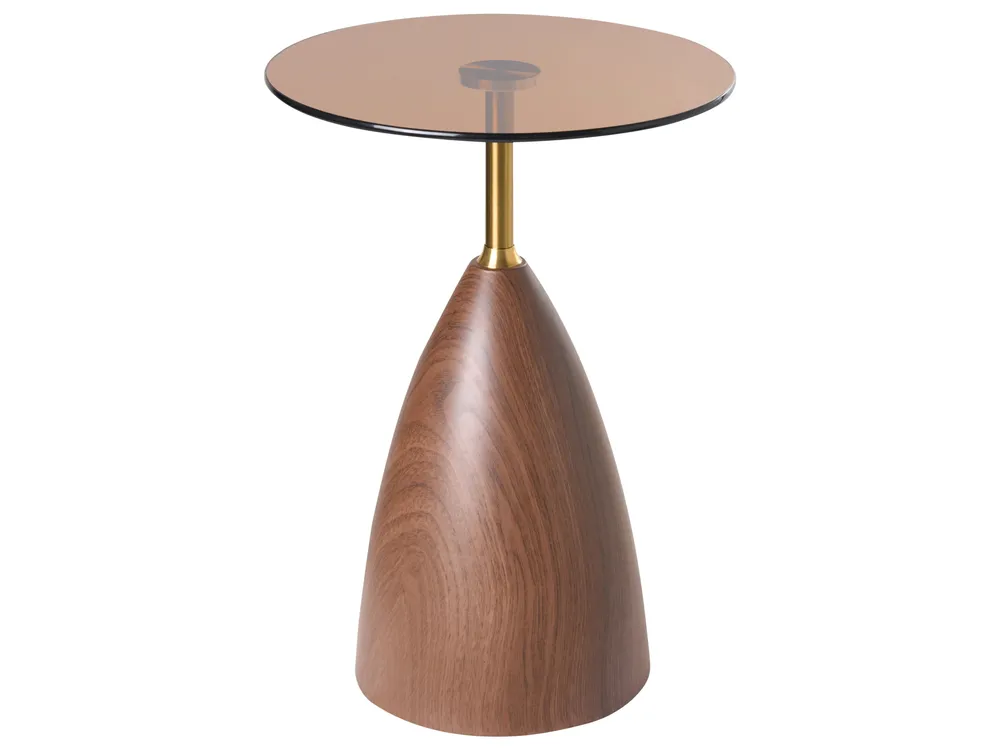 Beistelltisch WALLIS Sicherheitsglas Braun