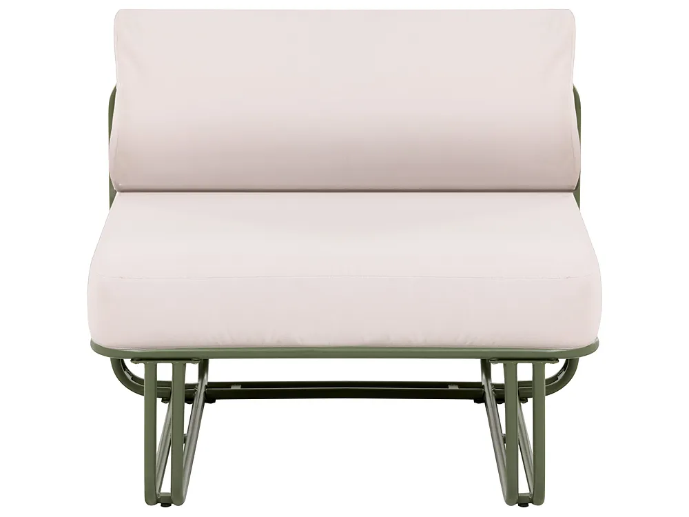 Garden Lounge Set with Table and Ottoman 3 Seater CAMEROTA  Metal Green_1156444