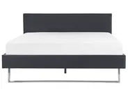 Bett mit Lattenrost Samtstoff BELLOU 180 x 200 cm Dunkelgrau_777610