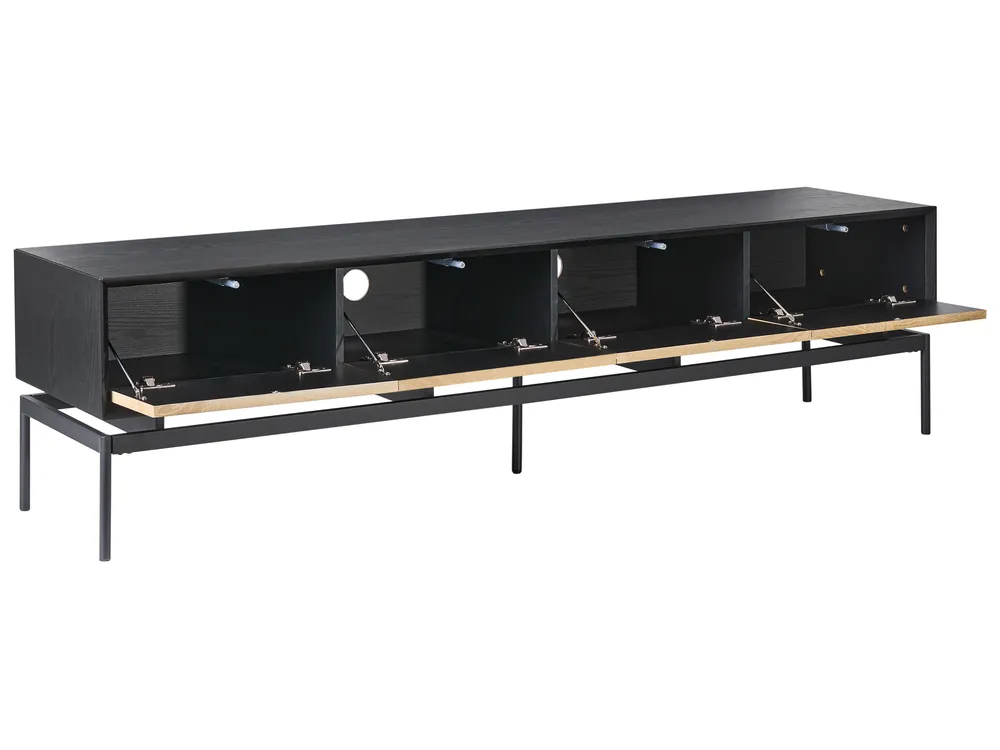 TV Stand LANCELIN Black/ Light Brown_1057135