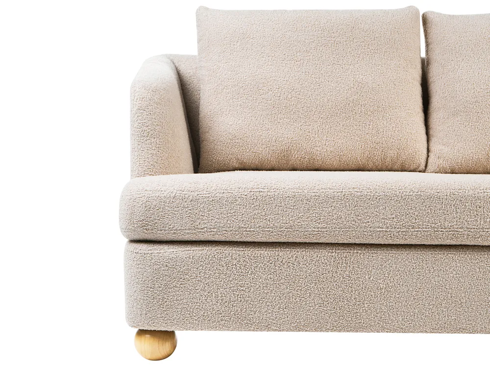 Living Room Set 6 Seater RATTVIK Boucle Beige_1066859
