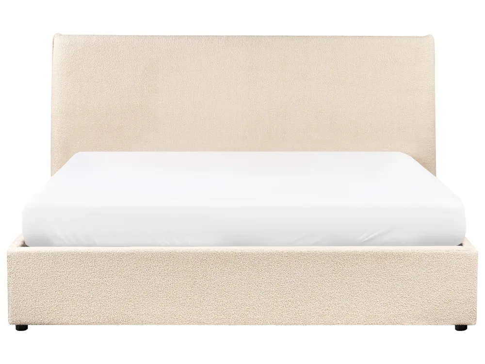 Ottoman Bed LAVAUR Boucle Beige 160 x 200 cm (EU King Size)_966023